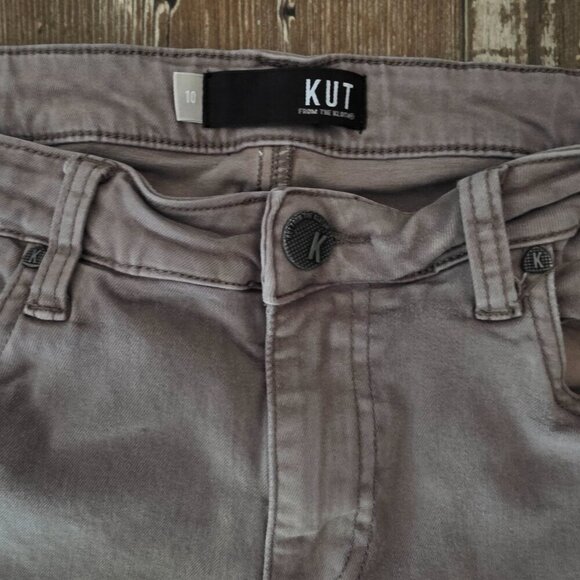 Kut from the Kloth Light Gray Cropped Jeans - Picture 3 of 8